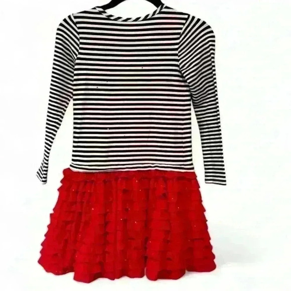 ❗️ SOLD ❗️Bonnie Jean Girls Size Small Christmas Reindeer Dress - Picture 4 of 5